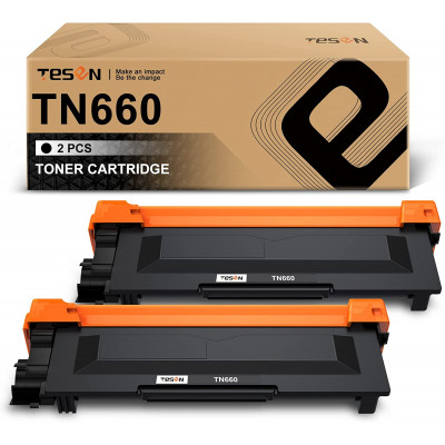 TN660 TN630 TESEN Compatible Toner Cartridge Replacement 2 Packs